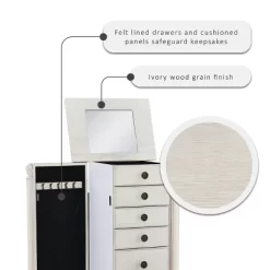 Obrecht Jewelry Armoire Off White - Powell Company -Home Style Deals Store GUEST 936a2c19 83e2 48f6 8675 21992b0dd588