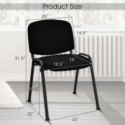 Costway Set Of 5 Conference Chair Elegant Design Office Guest Reception