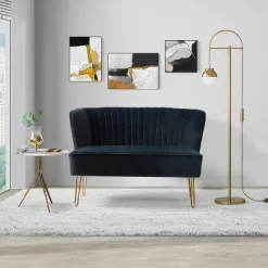 Ainhoa 45" Contemporary Solid And Manufactured Wooden Frame Loveseat | ARTFUL LIVING DESIGN -Home Style Deals Store GUEST 9423140f c177 4bd6 b04a b3b16066549c