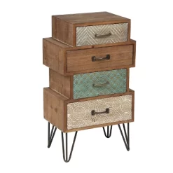 LuxenHome 4-Drawer 33" H X 18.9" W Wood Accent Chest. -Home Style Deals Store GUEST 94c78168 68c2 4912 8c65 a13ae8a1e6d2