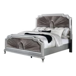 3pc Queen Bentlee Bedroom Set With 2 Nightstands Silver/Warm Gray - HOMES: Inside + Out -Home Style Deals Store GUEST 96354e5d 5e93 469e 88e5 0e2e1e5b77ab