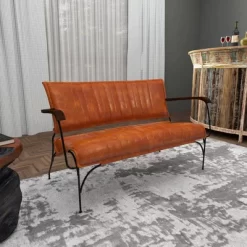 Vintage Leather Loveseat Brown - Olivia & May -Home Style Deals Store GUEST 97d6b37d fadc 43f9 ba32 c42cf83e8240