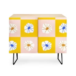 Maritza Lisa White Checkered Flowers Credenza - Deny Designs 8 Maritza Lisa White Checkered Flowers Credenza - Deny Designs -Home Style Deals Store GUEST 980761ba 9ca1 4bc2 9f6b a48ffe0acdc7