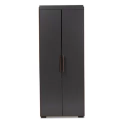7 Shelf Wardrobe Rikke Two-Tone Wood Storage Cabinet Brown - Baxton Studio -Home Style Deals Store GUEST 9a48b12c f71a 4790 aa1b ae79f7dee93b