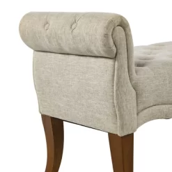 HOMCOM Traditional Style Entryway Bed End Shoe Bench With Button Tufted And Rounded Arm For Living Room -Home Style Deals Store GUEST 9a517f25 e120 4adb 9d95 e59730b9cfe8