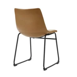 Set Of 2 Laslo Modern Upholstered Faux Leather Dining Chairs - Saracina Home -Home Style Deals Store GUEST 9c08c6e5 09f4 403a 844a a5fe7811db86