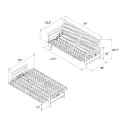 Max Metal Futon Frame Black - Room & Joy -Home Style Deals Store GUEST 9c5f76a1 c9fb 40f2 99b8 eaf8989bfcf1