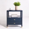 Hooper Accent Side Table Navy Blue - East At Main