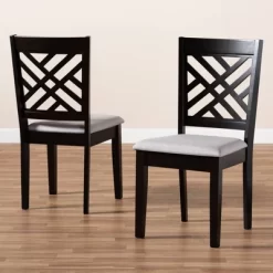 2pc Caron Upholstered Wood Dining Chair Set - Baxton Studio -Home Style Deals Store GUEST 9c6c959a 87aa 45b6 af62 9aee0483c2e8
