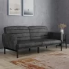 Ash Futon Distressed Faux Leather - Room & Joy