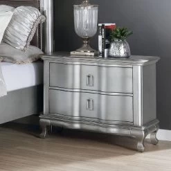 3pc Queen Bentlee Bedroom Set With 2 Nightstands Silver/Warm Gray - HOMES: Inside + Out -Home Style Deals Store GUEST 9d3d8668 5a58 4783 bdcf 9abfeab86528
