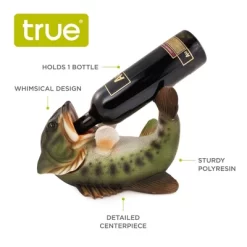 True Boozy Bass Polyresin Wine Bottle Holder Set Of 1, Green, Holds 1 Standard Wine Bottle -Home Style Deals Store GUEST 9d503901 d106 4f8f b6ca 0f2c8866c3b2