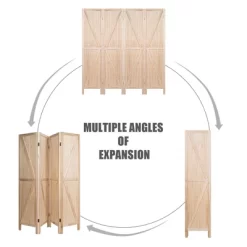 Costway 4Panels Folding Wooden Divider W/ V-shaped Design 5.6Ft Tall -Home Style Deals Store GUEST 9dabf143 c264 46be ac22 0950c00f7e43