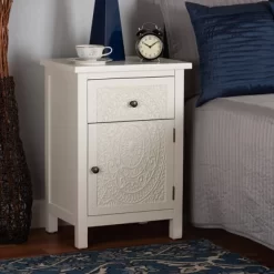 Lambert Wood 1 Drawer Nightstand White - Baxton Studio 19 Lambert Wood 1 Drawer Nightstand White - Baxton Studio -Home Style Deals Store GUEST 9db03d69 cffc 42e6 b1ea f321a0abac9c
