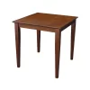 Solid Wood Top Dining Table With Shaker Legs Brown - International Concepts