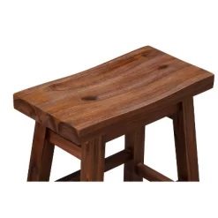 Set Of 2 18" Sonoma Saddle Stools Wire Brushed Finish Chestnut - Boraam -Home Style Deals Store GUEST 9fc77817 d91f 483d a75f 13d06a252875