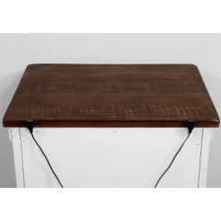 3pc Willow Rustic Bedroom Set With 2 Nightstands Distressed White/Walnut - HOMES: Inside + Out -Home Style Deals Store GUEST a129e391 190c 4f76 9ada 05eb3315731b