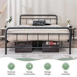 Costway Full Size Heavy Duty Metal Bed Frame Headboard Platform Mattress Foundation -Home Style Deals Store GUEST a15db28c 08a7 44c7 81a8 7d178c54fd81