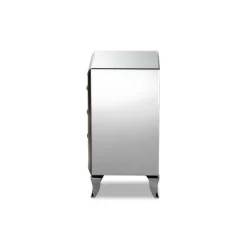 3 Drawer Pauline Contemporary Glam And Luxe Mirrored Nightstand White - Baxton Studio -Home Style Deals Store GUEST a1b8f4b7 b56f 4d12 8e80 52a0bb35e40e