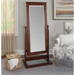 Chiara Cheval Mirror/Jewelry Wardrobe Walnut - Powell Company -Home Style Deals Store GUEST a215a97f d5b6 49c3 abcc 5ab36252ba31