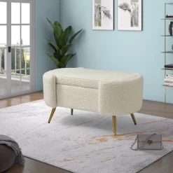 Alina Storage Bench With Metal Legs For Bedroom | ARTFUL LIVING DESIGN -Home Style Deals Store GUEST a2b0c94d ae20 42ee 956b 957b05978434