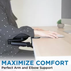 Mount-It! Height Adjustable Arm Rest For Desk | Ergonomic Computer Desk Arm | Full Motion Elbow Support W/ Clamp-On Base | Steel Construction | Black -Home Style Deals Store GUEST a3a5aa2a bc29 4153 9e59 227c6257730e