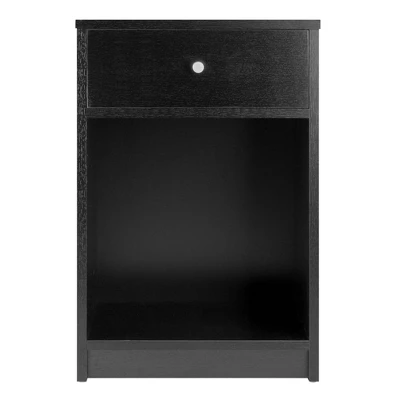 Squamish Nightstand With 1 Drawer - Black - Winsome 2 Squamish Nightstand With 1 Drawer - Black - Winsome - Image 2