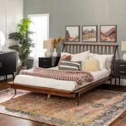 Boho Solid Wood Spindle Platform Bed - Saracina Home -Home Style Deals Store GUEST a59e04b0 9472 44a4 aa47 43be053d19eb