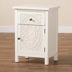 Lambert Wood 1 Drawer Nightstand White - Baxton Studio 18 Lambert Wood 1 Drawer Nightstand White - Baxton Studio -Home Style Deals Store GUEST a5c3583c 7ca3 4393 81b0 ed56722b7094