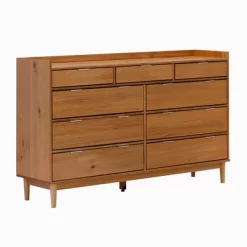Mid-Century Modern Solid Wood 9 Drawer Horizontal Dresser - Saracina Home -Home Style Deals Store GUEST a5d5644c 70fb 4098 a150 33db6395ee8f