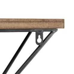 Wall Mount Floating Shelf With Diamond Shaped Iron Bracket Brown - Danya B. -Home Style Deals Store GUEST a62bf446 3257 4d24 8422 e8a5def369ea