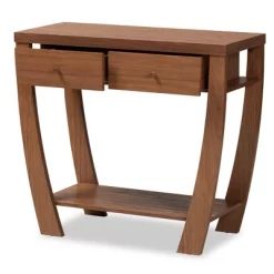 Capote Wood 2 Drawer Console Table - Baxton Studio