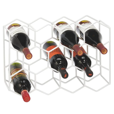 MDesign Hexagon 11 Bottle Wine Rack For Kitchen Counter Or Fridge 9 MDesign Hexagon 11 Bottle Wine Rack For Kitchen Counter Or Fridge - Image 9