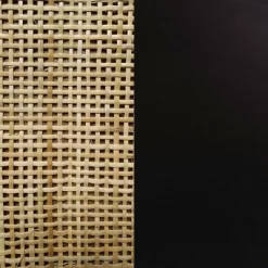 43" Bonnie Rattan And Wood 2 Door TV Cabinet For TVs Up To 59" Matte Black/Light Mango Wood - Nathan James -Home Style Deals Store GUEST a7170686 97e3 4fc9 93fe 03f4e31d58ec