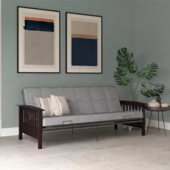 Full Brixen Wood Arm Metal Futon Frame With 6" Mattress - Room & Joy -Home Style Deals Store GUEST a7595a38 366b 4b22 9b5b 798acbdabdad