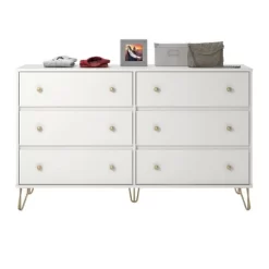 6 Drawer Finley Dresser White - Novogratz -Home Style Deals Store GUEST a75a2747 7078 4d61 8aa9 7cb167ed4b80