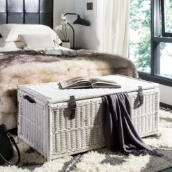 Happimess Caden Wicker Storage Trunk -Home Style Deals Store GUEST a797003f a1ab 4fb3 b7d0 12543e8b1b85