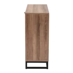 Josephine Two-Tone Wood And Metal 3 Door Sideboard Walnut Brown/White/Black - Baxton Studio -Home Style Deals Store GUEST a7d5ae6a db63 4d02 86b9 c23369df6bc4