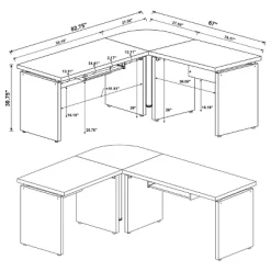 Skylar L-Shape Office Desk Set Cappuccino - Coaster -Home Style Deals Store GUEST a7dca8b1 d179 4716 95de 9a330972b7fb