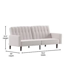 Merrick Lane Mid Century Modern Split-Back Sofa Futon With 3 Recline Positions -Home Style Deals Store GUEST a84f8b2a 2248 424e 895c 8f98b5f4254e