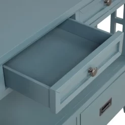 36" Retro Style Pine Console Table With 4 Drawers And 1 Storage Shelf - ModernLuxe -Home Style Deals Store GUEST a8c53f50 ba6e 421a 98db cd443f36154e