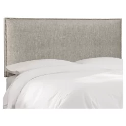 Arcadia Nailbutton Metallic Upholstered Headboard Groupie Pewter - Skyline Furniture -Home Style Deals Store GUEST a916d7c2 08b9 4017 b6d8 48be9d1a71ea