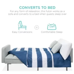Best Choice Products Convertible Living Room Linen Fabric Tufted Split-Back Futon Sofa W/ 2 Pillows -Home Style Deals Store GUEST a96588d1 9a87 4f4a 8ef9 2a003adf9e1a