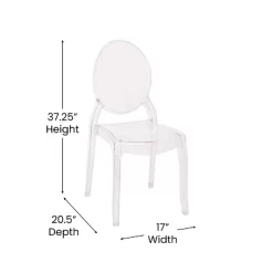 Emma And Oliver Set Of 4 Multifunctional Transparent Polycarbonate Resin Stacking Accent Chair With Extra Wide Seat For Vanity, Dining Room, Bedroom & Outdoor Events -Home Style Deals Store GUEST aa37f767 4191 4765 a86c 30089e9c7f72