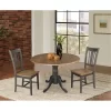 42" Mase Dual Drop Leaf Table With 2 San Remo Side Chairs - International Concepts