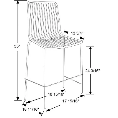 Set Of 2 Sodra Rounded Seat Wire Counter Height Barstool Black - Threshold™ 5 Set Of 2 Sodra Rounded Seat Wire Counter Height Barstool Black - Threshold™ - Image 5