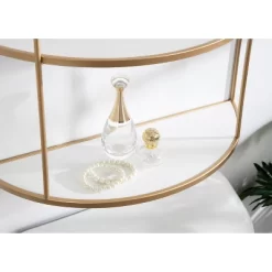 21" X 32" Freade Tiered Decorative Wall Shelf White/Gold - Kate & Laurel All Things Decor -Home Style Deals Store GUEST abc19164 5a5b 4d3c 8abb 5219b6837267