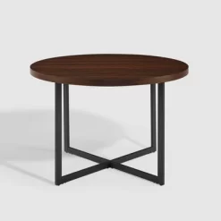 Modern 42" Round Intersecting Leg Dining Table Dark Walnut - Saracina Home -Home Style Deals Store GUEST ac77ab4c 5a31 4145 acdb 916083ac6e74