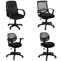 Office Chair – Adjustable Height Computer Chair With Wheels, Curved Mesh Back, Foam Seat, Arms, Swivels In 360-Degrees By Lavish Home (Black) -Home Style Deals Store GUEST ad4eb801 989e 43ca bbc4 fe7673e8f78a