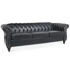 84.65" Chesterfield Rolled Arm 3 Seater Upholstered Sofa, Tufted Sofa Couch-ModernLuxe 16 84.65" Chesterfield Rolled Arm 3 Seater Upholstered Sofa, Tufted Sofa Couch-ModernLuxe -Home Style Deals Store GUEST adbd3d6b 3638 454d 88a9 0106ae7f4e7b